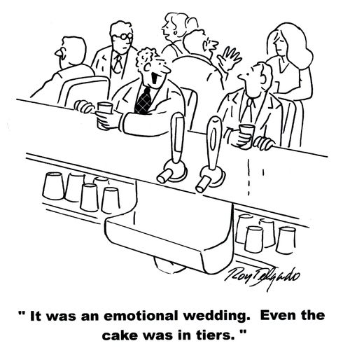 'It was an emotional wedding. Even the cake was in tiers.'