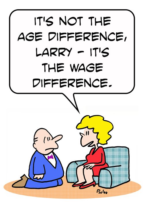 'It's not the age difference, Larry - it's the wage difference.'