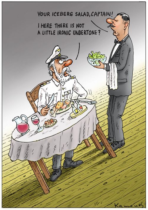 'Your iceberg salad, Captain!'