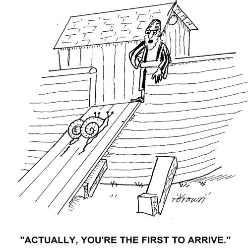 'Actually, you're the first to arrive.'