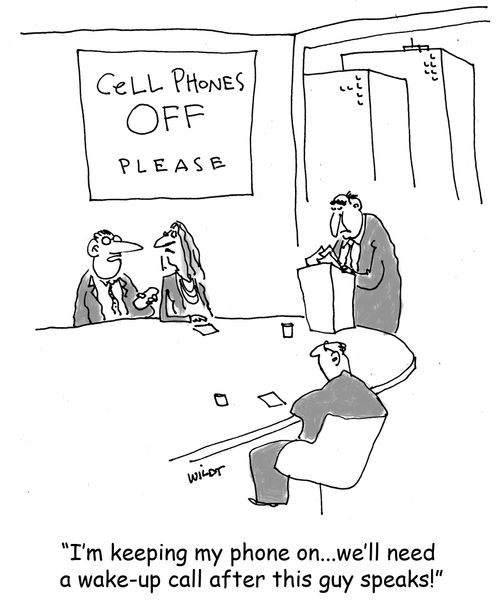 I'm keeping my phone on...we'll need a wake up call after this guy speaks!