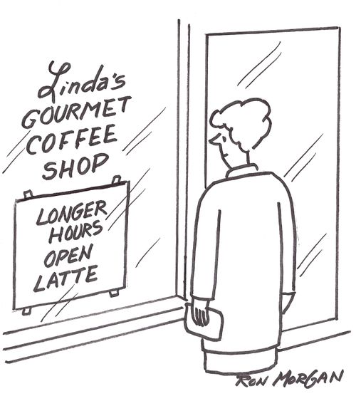 Lina's Gourmet Coffee Ship: Longer Hours - Open Latte.