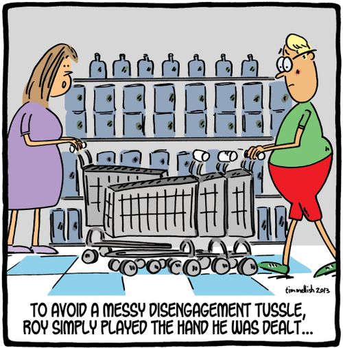 To avoid a messy disengagement tussle, Roy simply played the hand he was dealt. . .