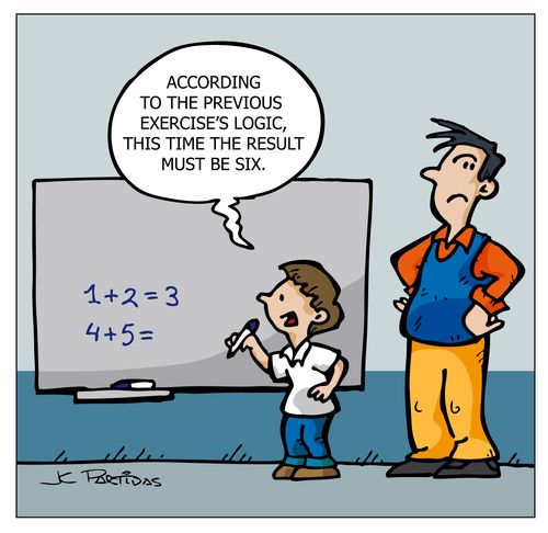 'According to the previous exercise's logic, this time the result must be six.'