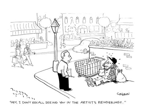 'Hey, I don't recall seeing you in the artist's renderings.'