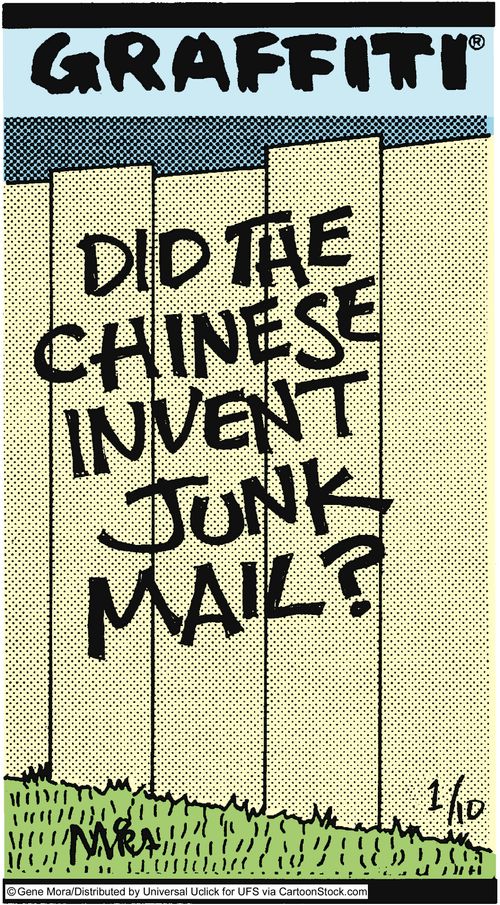 Did the Chinese invent junk mail?