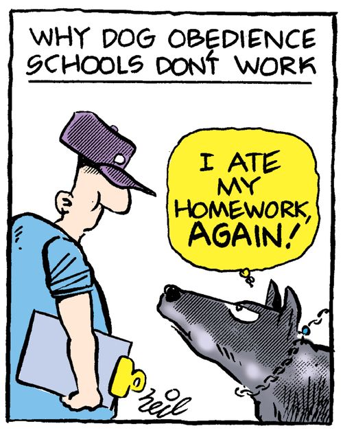 'I ate my homework, AGAIN!'