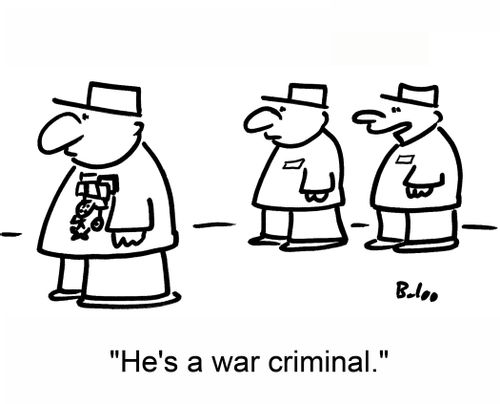 'He's a war criminal.'