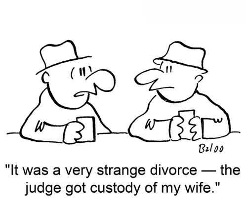 'It was a very strange divorce — the judge got custody of my wife.'