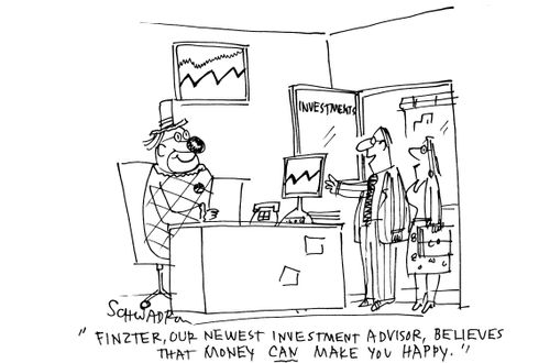 'Finzter, our newest investment adviser, believes that money can make you happy.'