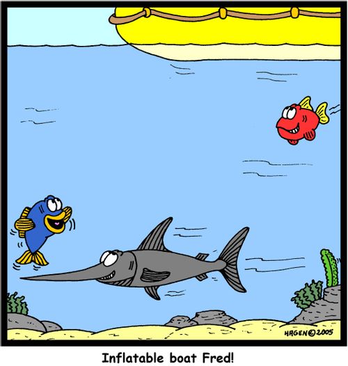 'Inflatable boat Fred!'