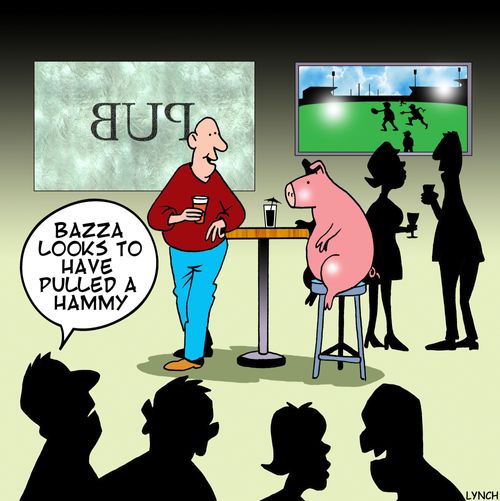 'Bazza looks to have pulled a hammy.'
