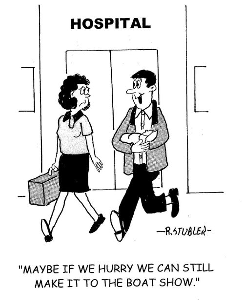 'Maybe if we hurry we can still make it to the boat show.'