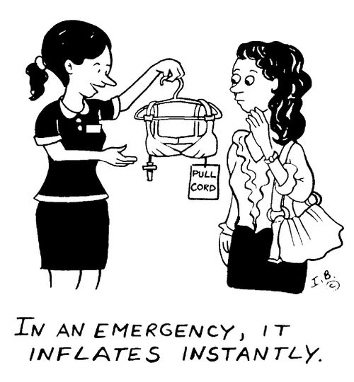 In an emergency, it inflates instantly.