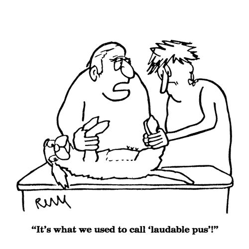'It's what we used to call 'laudable pus'!'
