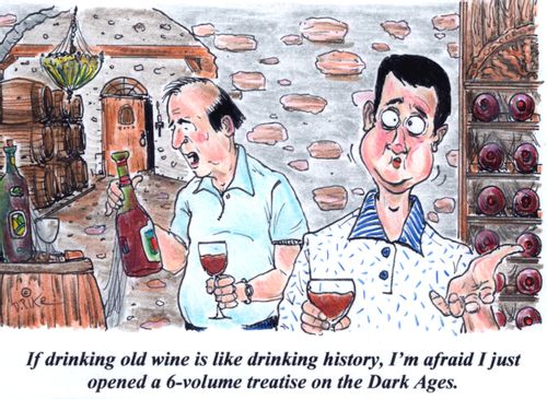'If drinking old wine is like drinking history, I'm afraid I just opened a 6-volume treatise on the Dark Ages.'