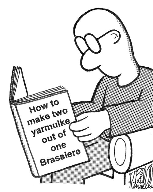How to make two yarmulke out of one Brassiere