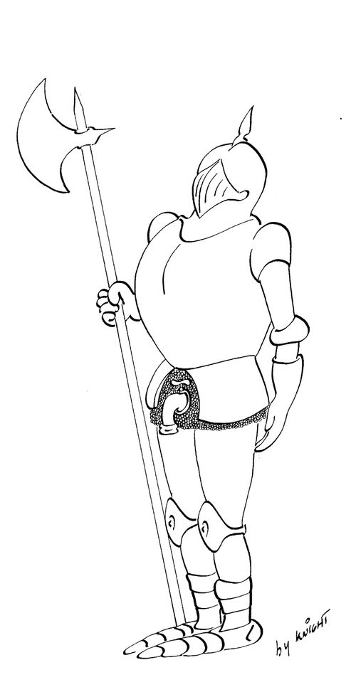 Knight with a tap in his armour.