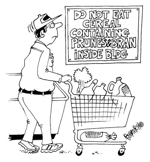 Supermarket anti-flatulence sign