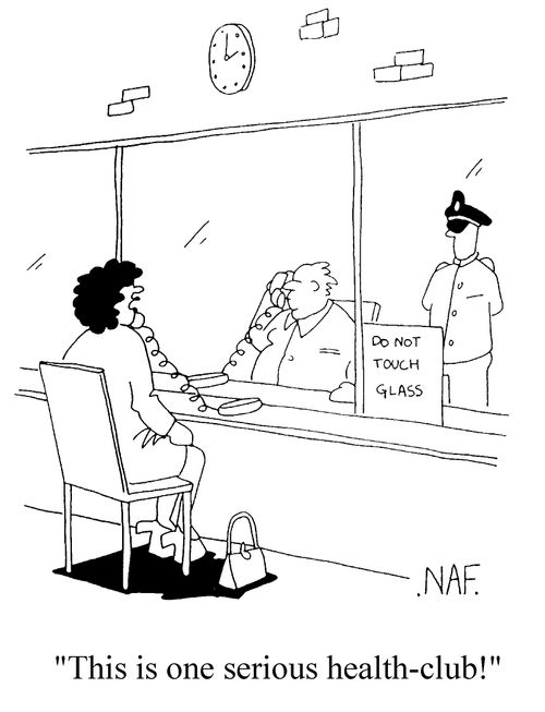 Man in prison - "This is one serious health club."