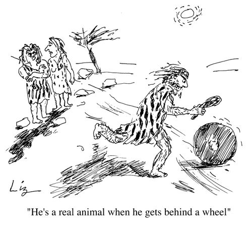 "He's a real animal when he gets behind a wheel"