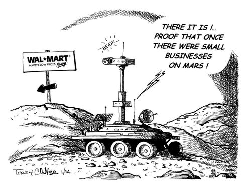 '...Proof that once there were small business on Mars!'