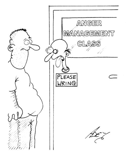 Doorbell at an anger management class.