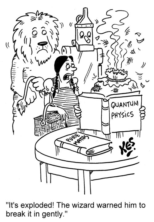 'It's exploded! The wizard warned him to break it in gently.'