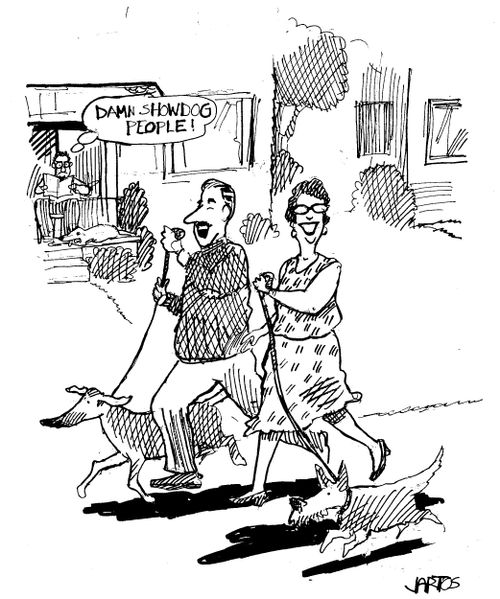 'Damn showdog people!'