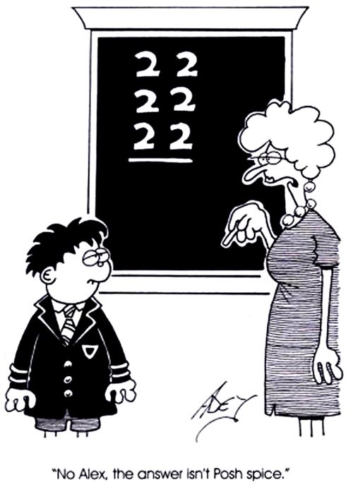 "No Alex, The answer isn't Posh Spice."