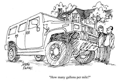 'How many gallons per mile?'