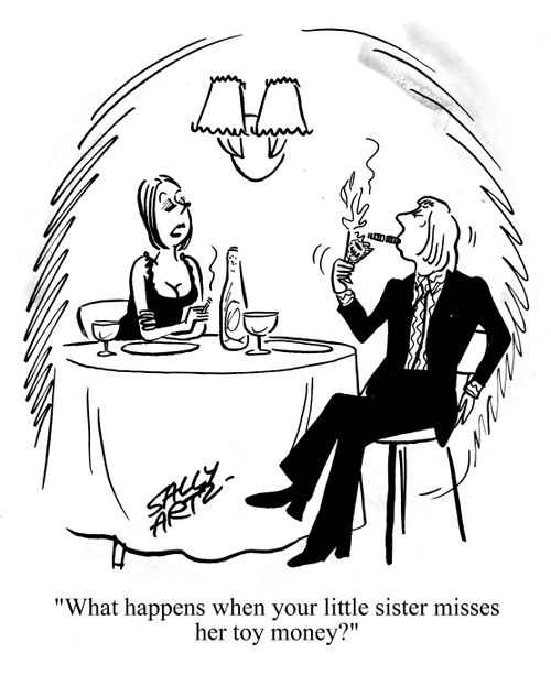 'What happens when your little sister misses her toy money?'