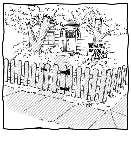 Beware of dog...poop.