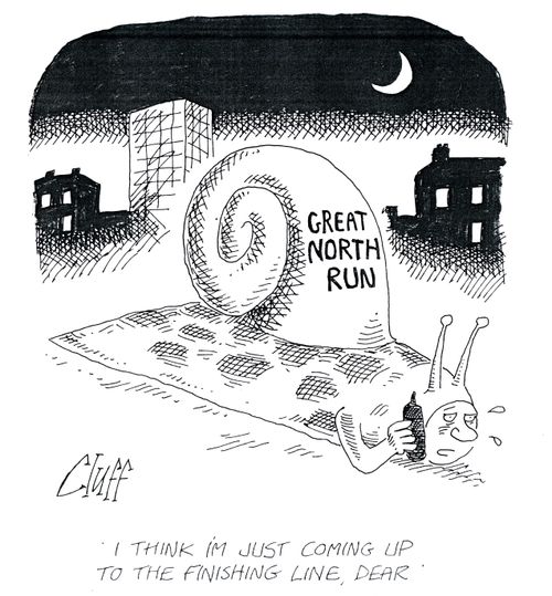 'I think I'm just coming up to the finishing line, Dear.'