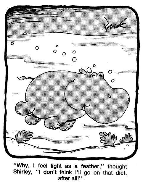 ''Why, I feel as light as a feather,' thought Shirley, 'I don't think I'll go on that diet, after all!'