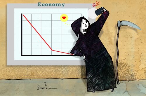 Grim Reaper and the Economy.