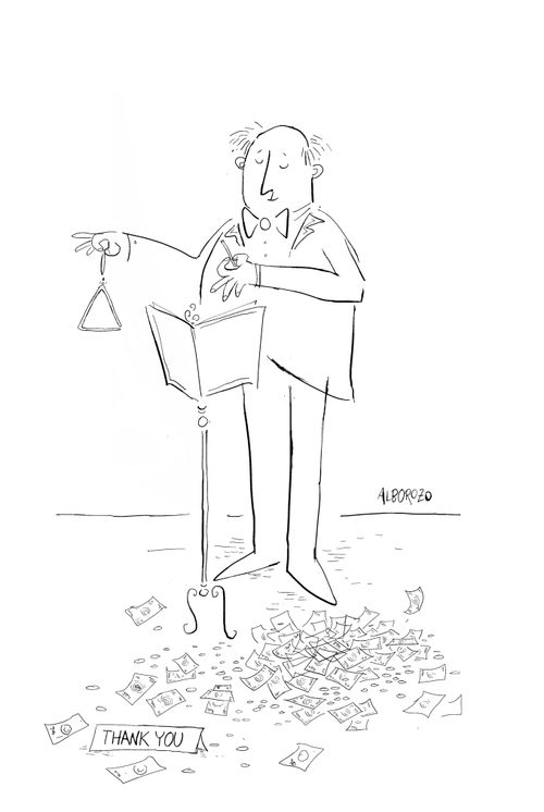 Triangle busker.