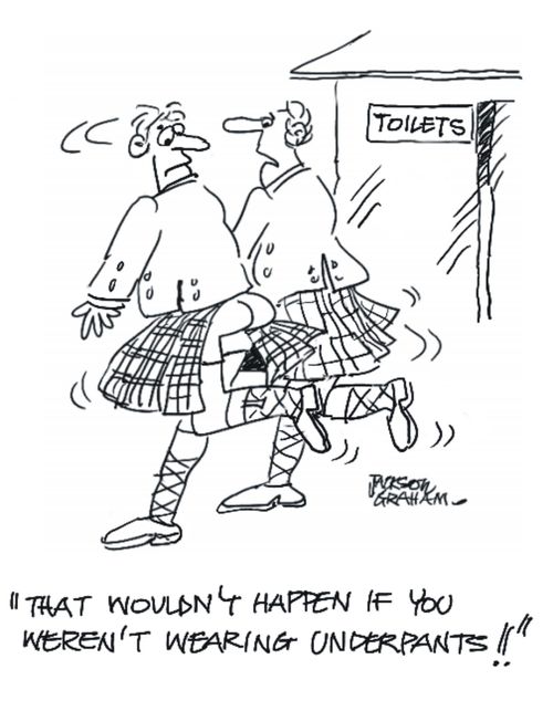 "That wouldn't happen if you weren't wearing underpants!"