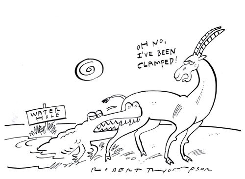'Oh no, I've been clamped!'