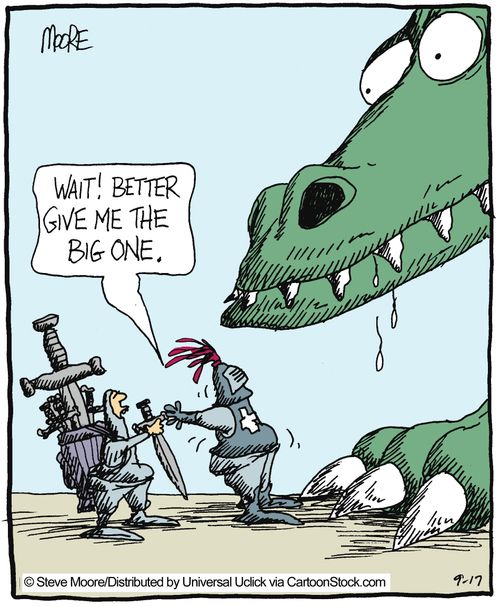 'Wait! Better give me the big one.'