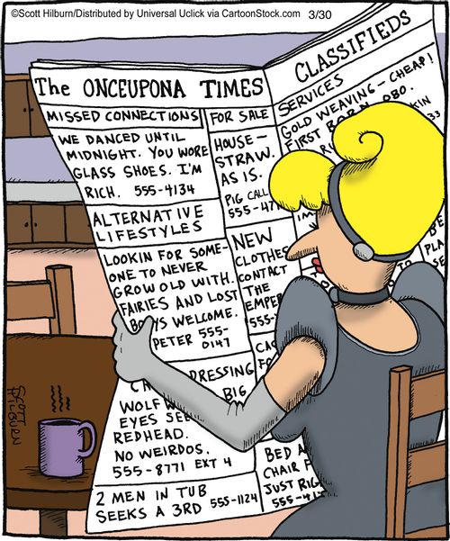 The Onceupona Times classifieds,