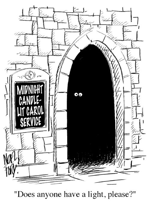 'Does anyone have a light, please?