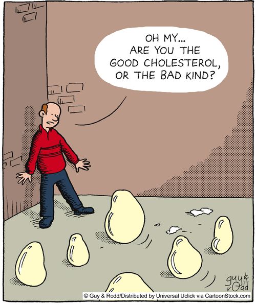 'Oh my, are you the good cholesterol, or the bad kind?'