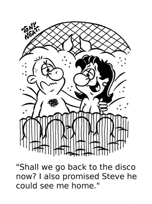 'Shall we go back to the disco now? I also promised Steve he could see me home.'