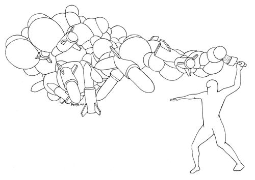 Drawing out war.