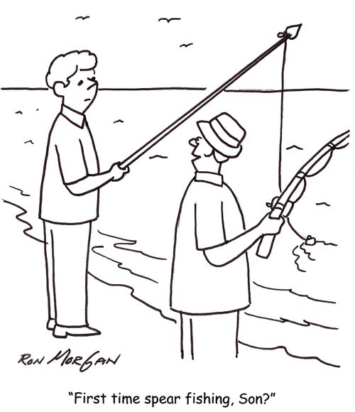 'First time spear fishing, Son?'