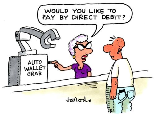 'Would you like to pay by direct debit?'