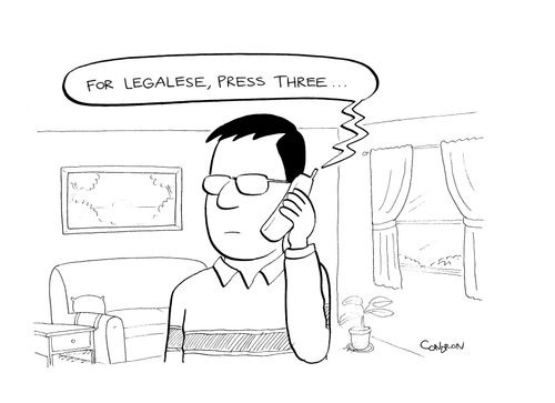 'For legalese, press three...'