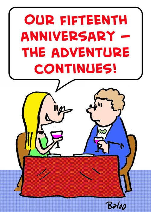 'Our fifteenth anniversary -- the adventure continues!'
