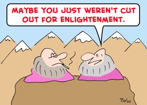 'Maybe you just weren't cut out for enlightenment.'